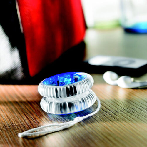 Yoyo promocional con luz LED intermitente FLASHYO transparente