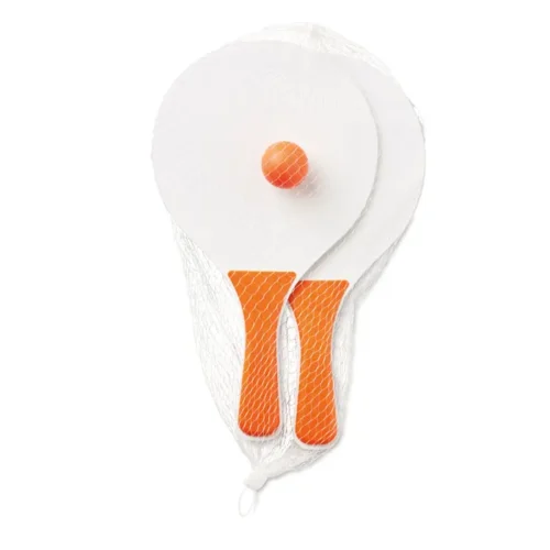 Set de raquetas promocional MINI MATCH con mangos de color y pelota en red