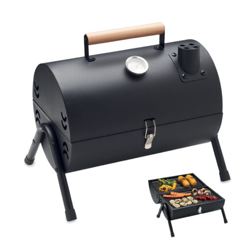 Barbacoa portátil personalizada CHIMEY con tapa y chimenea