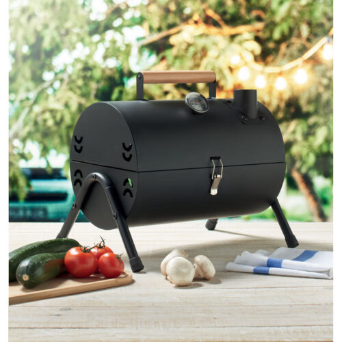 Barbacoa portátil personalizada CHIMEY con tapa y chimenea
