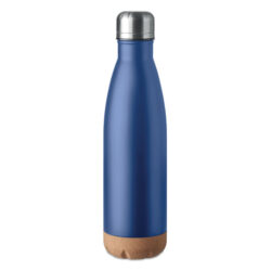 Botella térmica ASPEN CORK de acero inoxidable con base de corcho natural y tapa hermética, ideal para regalos corporativos sostenibles