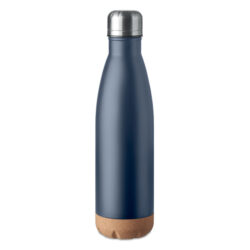 Botella térmica ASPEN CORK de acero inoxidable con base de corcho natural y tapa hermética, ideal para regalos corporativos sostenibles