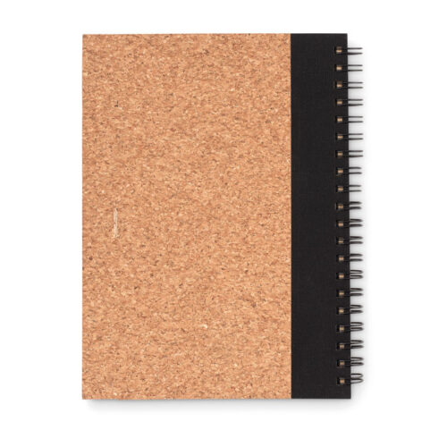 Libreta ecológica SONORA PLUSCORK con tapa de corcho y bolígrafo de cartón reciclado