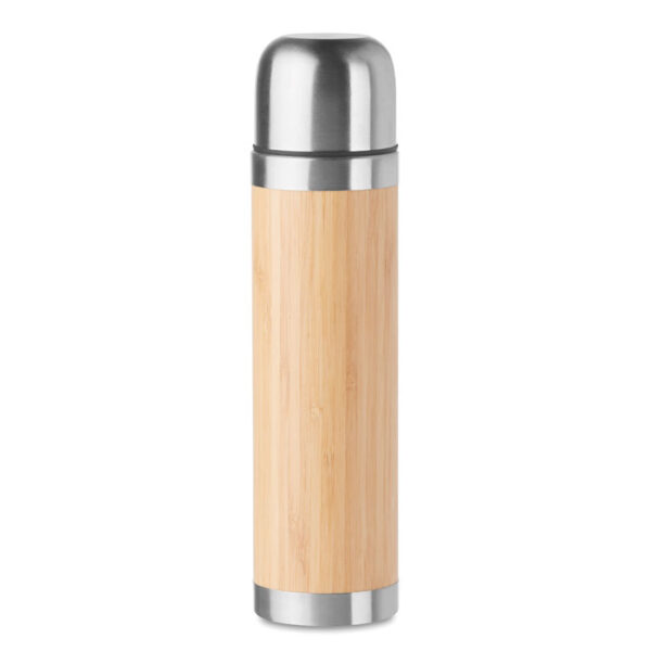 Botella térmica de bambú CHAN BAMBOO con doble pared y diseño natural