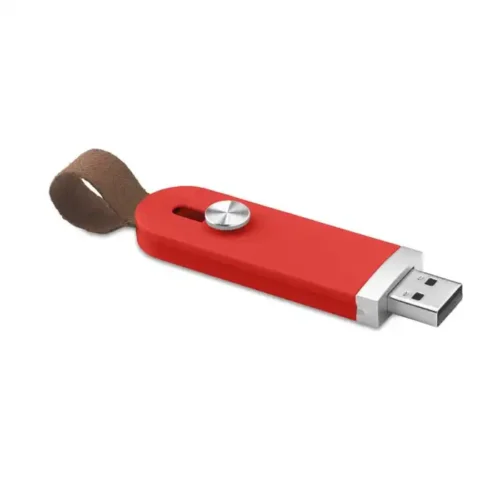USB retráctil promocional personalizado SLIDE con botón metálico y diseño ergonómico