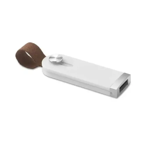 USB retráctil promocional personalizado SLIDE con botón metálico y diseño ergonómico