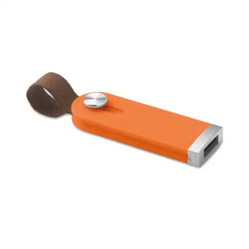 USB retráctil promocional personalizado SLIDE con botón metálico y diseño ergonómico