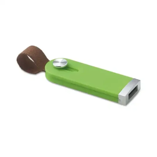 USB retráctil promocional personalizado SLIDE con botón metálico y diseño ergonómico