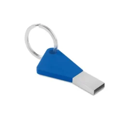 USB con llavero promocional KeyDrive con cuerpo de silicona y anillo metálico