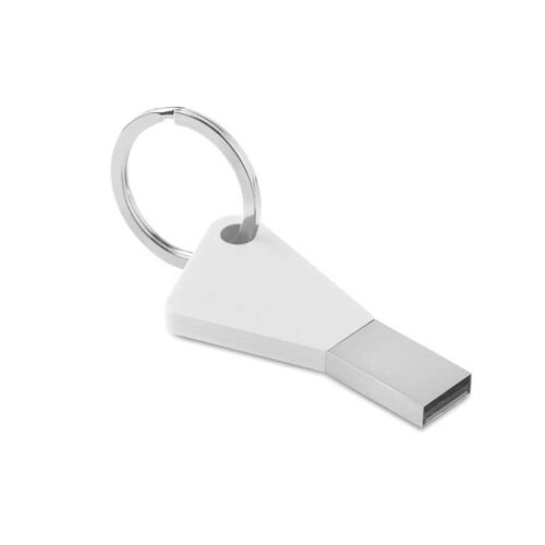 USB con llavero promocional KeyDrive con cuerpo de silicona y anillo metálico