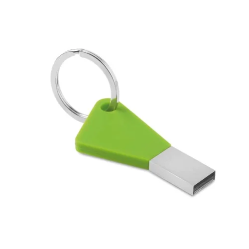 USB con llavero promocional KeyDrive con cuerpo de silicona y anillo metálico