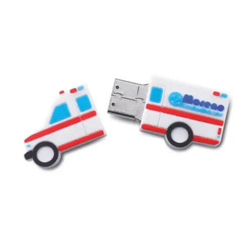 USB personalizada en PVC 2D con forma de personaje o logotipo a todo color