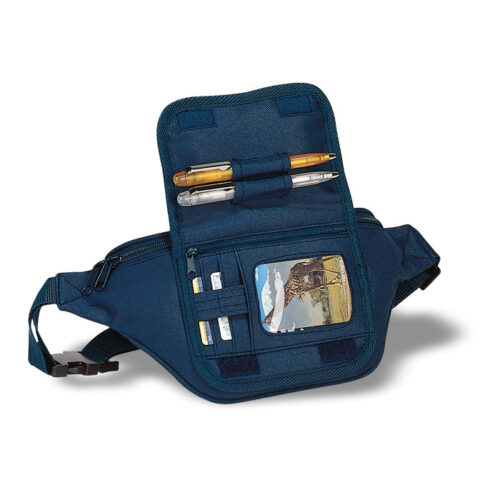 Bolso canguro Frubi personalizado de poliéster 600D con múltiples bolsillos y cinturón ajustable