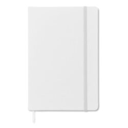 Libreta ejecutiva ecológica con tapa de PU y cinta elástica negra