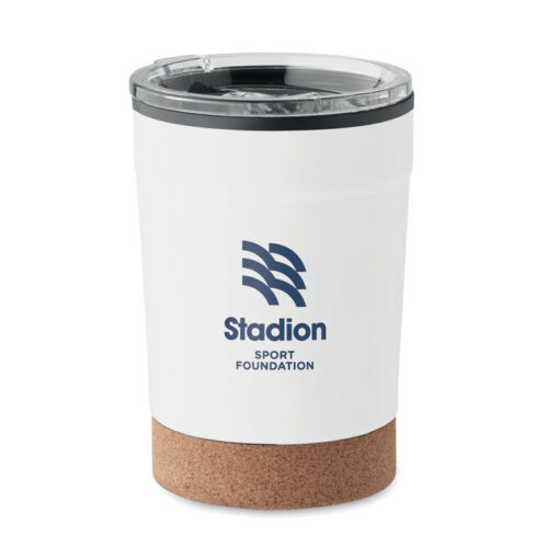 Vaso térmico NOMU ideal para oficina con tapa deslizante y base de corcho