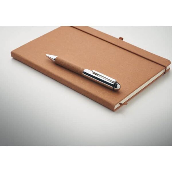 Set de libreta ecológico ELEGANOTE con bolígrafo en caja kraft