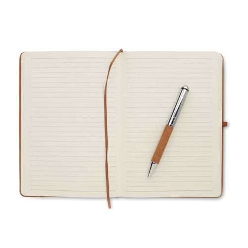 Set de libreta ecológico ELEGANOTE con bolígrafo en caja kraft