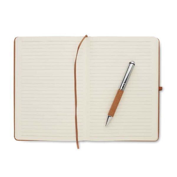 Set de libreta ecológico ELEGANOTE con bolígrafo en caja kraft
