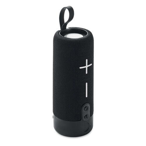 Bocina portátil personalizada Yellow de diseño cilíndrico y controles grandes