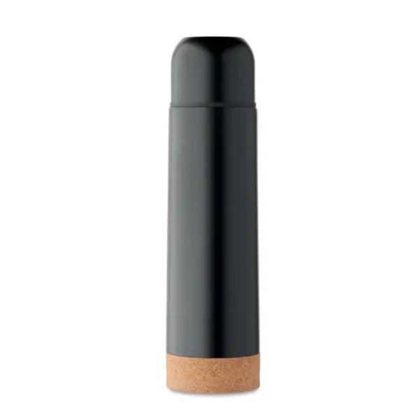 Termo Aventur: 500 ml en acero reciclado con aislamiento al vacío y base de corcho. Regalo premium sostenible, elegante y personalizable.