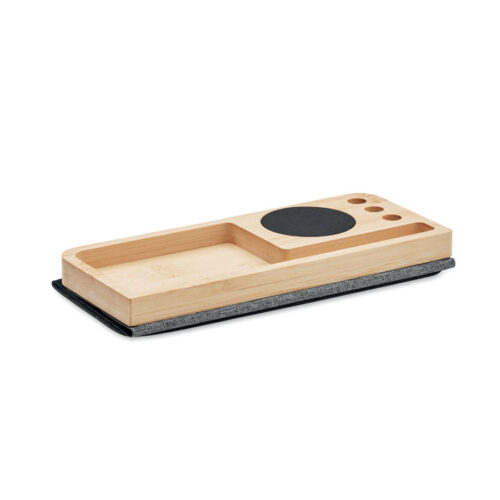 Mouse pad con cargador inalámbrico personalizado de bambú PANDU