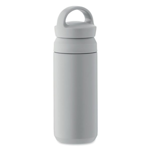 Botella térmica ONYX de acero reciclado con tapa de doble apertura y acabado mate
