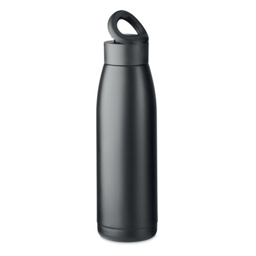 Botella térmica CALEFRIO negra con tapa de silicona y efecto terapéutico