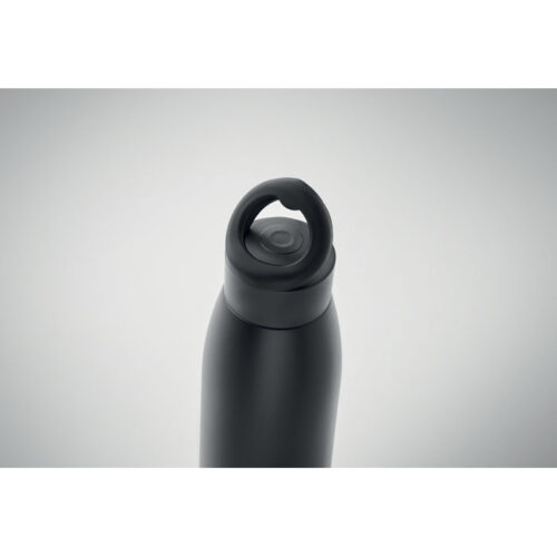 Botella térmica CALEFRIO negra con tapa de silicona y efecto terapéutico