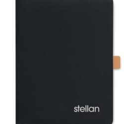 Cartapacio A5 ecológico negro con libreta de corcho y cierre elástico