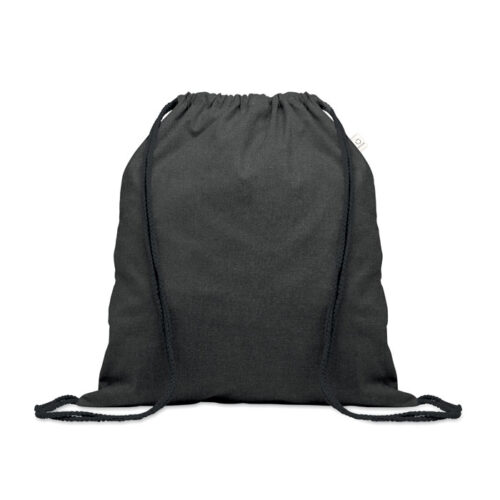 Bolso deportivo ecológico CABETRI en algodón reciclado y poliéster RPET con cierre de cordón, ideal para eventos, ferias o campañas sustentables
