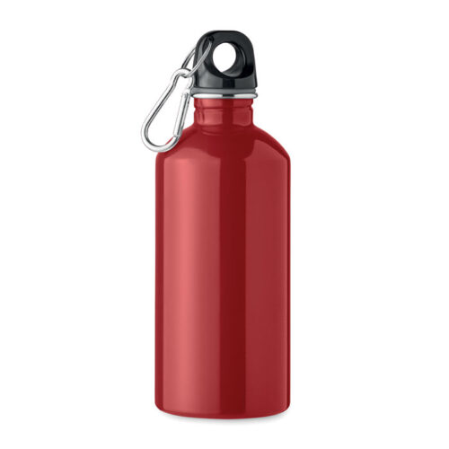 Botella REMID MOSS con tapa roscada y mosquetón, ideal como botella ecológica personalizada para regalos corporativos sostenibles.
