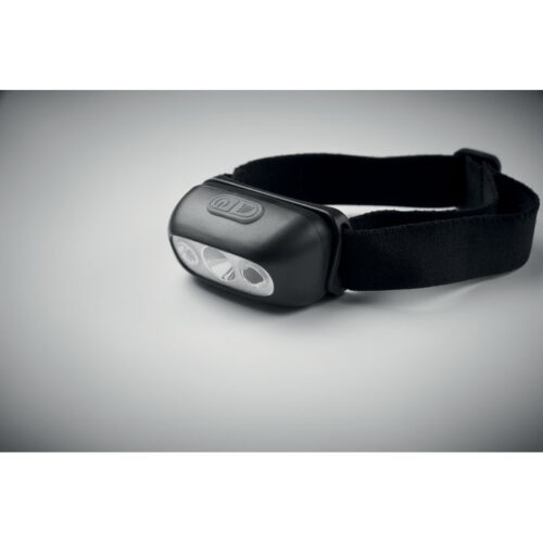Linterna frontal recargable ELYDEE con cinta ajustable y luz LED