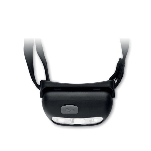 Linterna frontal recargable ELYDEE con cinta ajustable y luz LED