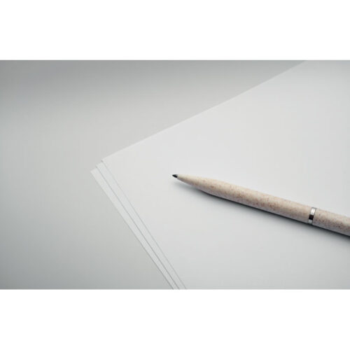 Set de escritura ecológico PEAT con bolígrafos de paja de trigo y caja reciclada