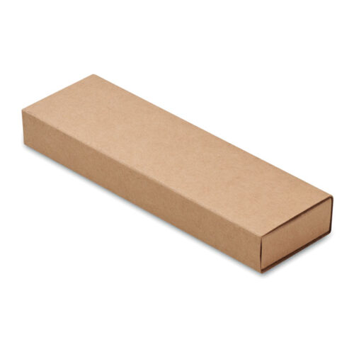 Set de escritura ecológico PEAT con bolígrafos de paja de trigo y caja reciclada