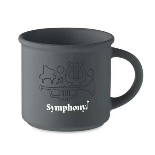 Taza Cerámica Cupage: 300 ml de estilo vintage en acabado mate, ergonómica y personalizable. Regalo corporativo elegante y sostenible.