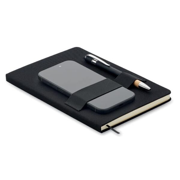 Set de libreta ecológica NOTA con bolígrafo de bambú y cubierta RPET