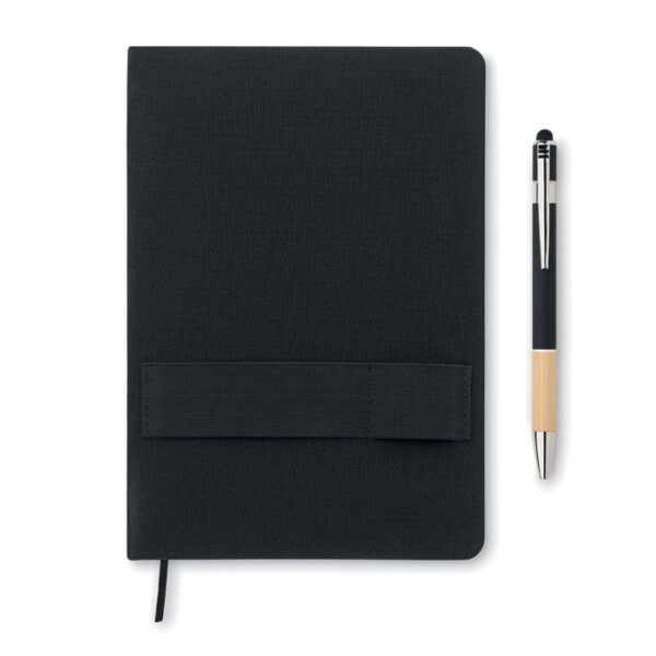 Set de libreta ecológica NOTA con bolígrafo de bambú y cubierta RPET