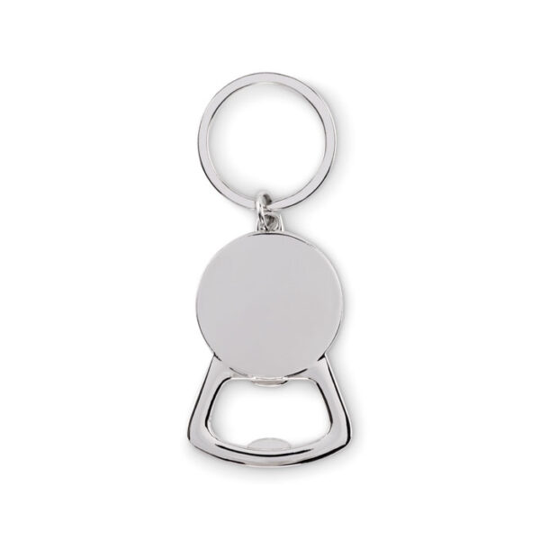 Llavero destapador de bambú KEYPOP con diseño metálico y anilla resistente