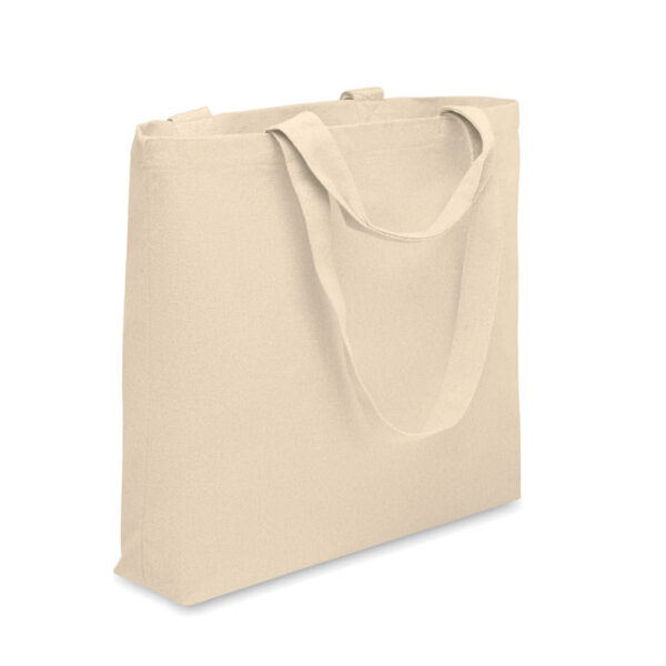Bolsa reciclada con asas largas MALDI de tejido ecológico, ideal para eventos responsables y campañas promocionales sostenibles