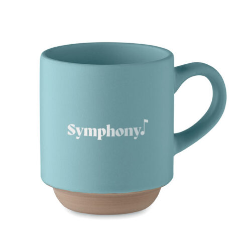 Taza cerámica apilable CERACK de 170 ml con acabado mate, base sin esmaltar y diseño minimalista