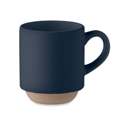 Taza cerámica apilable CERACK de 170 ml con acabado mate, base sin esmaltar y diseño minimalista