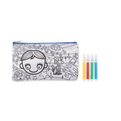 Estuche KIDDO con diseño espacial para colorear y rotuladores incluidos
