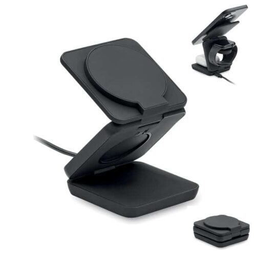Base de carga NETICA para smartphone, smartwatch y audífonos TWS hecha en ABS reciclado