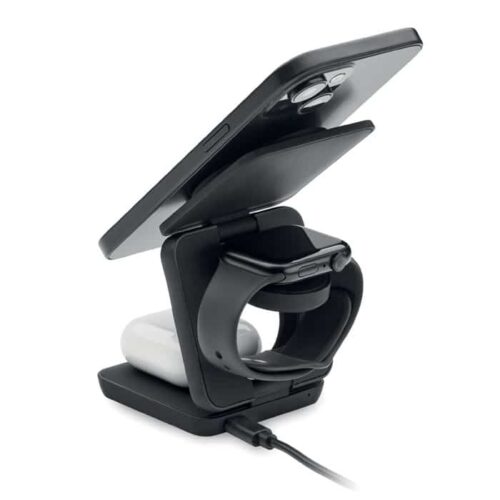 Base de carga NETICA para smartphone, smartwatch y audífonos TWS hecha en ABS reciclado