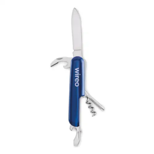 Navaja multiusos de aluminio reciclado con 5 funciones MULTICHILLO