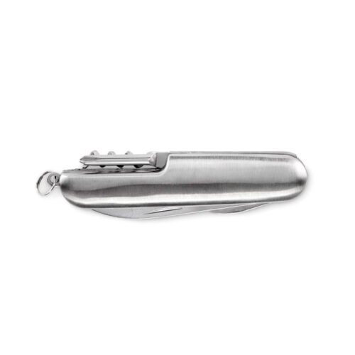 Navaja multiusos de aluminio reciclado con 5 funciones MULTICHILLO