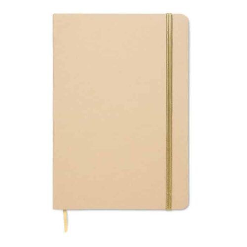 Libreta de cartón reciclado ROUTE con banda elástica y cinta marcapáginas