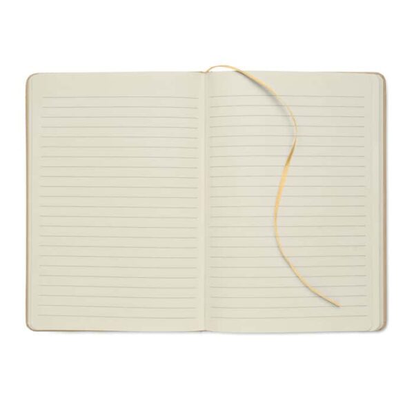 Libreta de cartón reciclado ROUTE con banda elástica y cinta marcapáginas