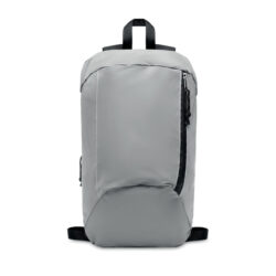 Mochila reflectante Visiback urbana con bolsillo frontal y panel personalizado